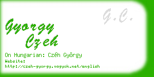 gyorgy czeh business card